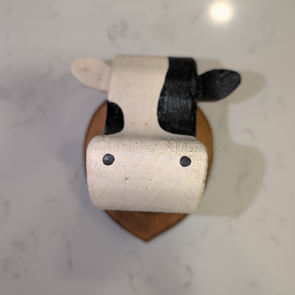 Charming Black and White Cow Wall Decor
